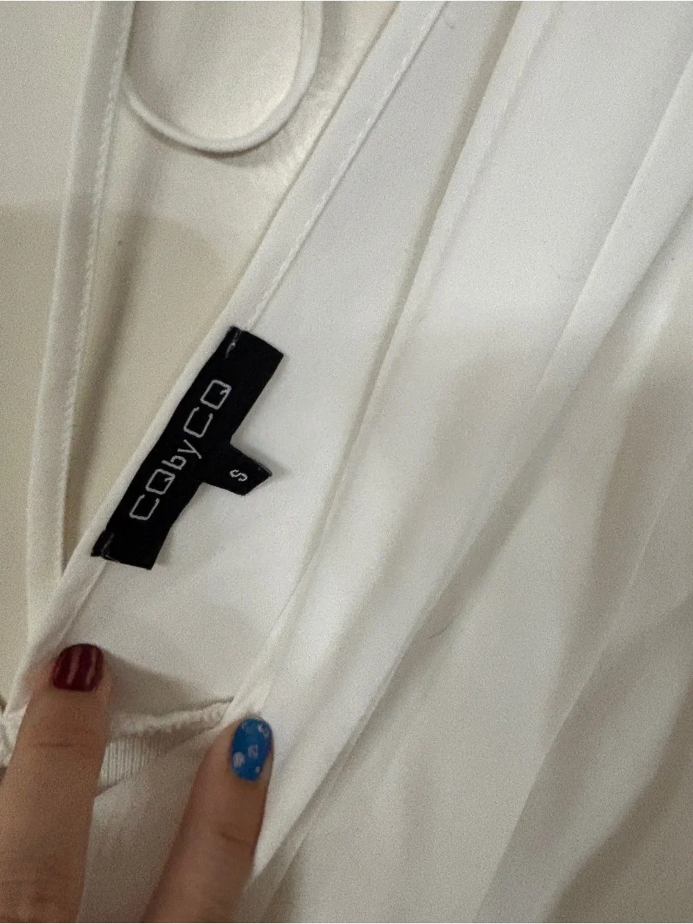 White Puff-Sleeve V-Neck Midi Dress